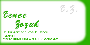 bence zozuk business card